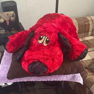 Plush Red and Black Dog Toy